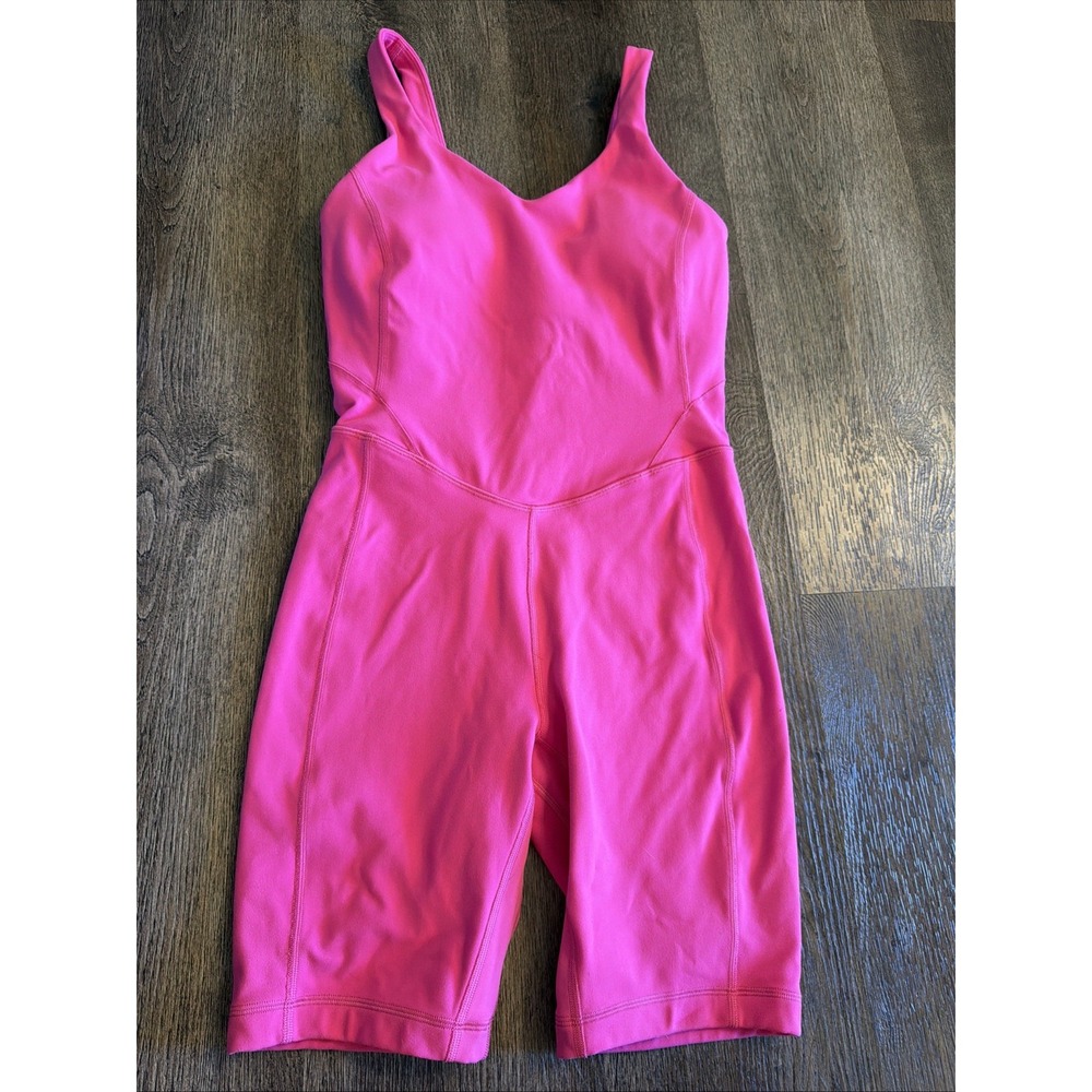 Lululemon Align Bodysuit 8" Pink Size 4 Athletic Activewear Shelf Bra